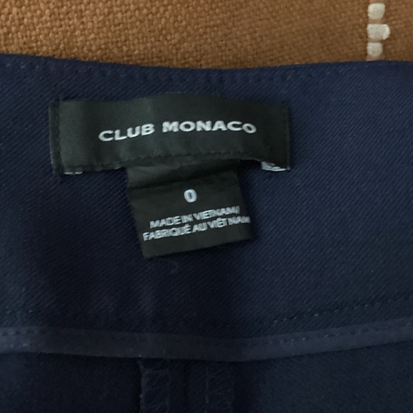 Club Monaco Chic Dark Blue Wide keg cropped pants-size 0 - Picture 5 of 6